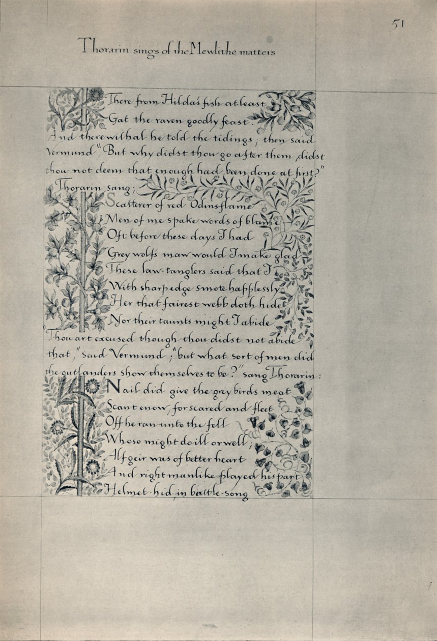 Page from The Story of the Dwellers of Eyr by William Morris