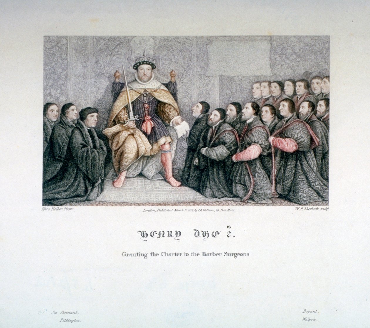 Henry VIII Granting the Charter to the Barber Surgeons by William P Sherlock