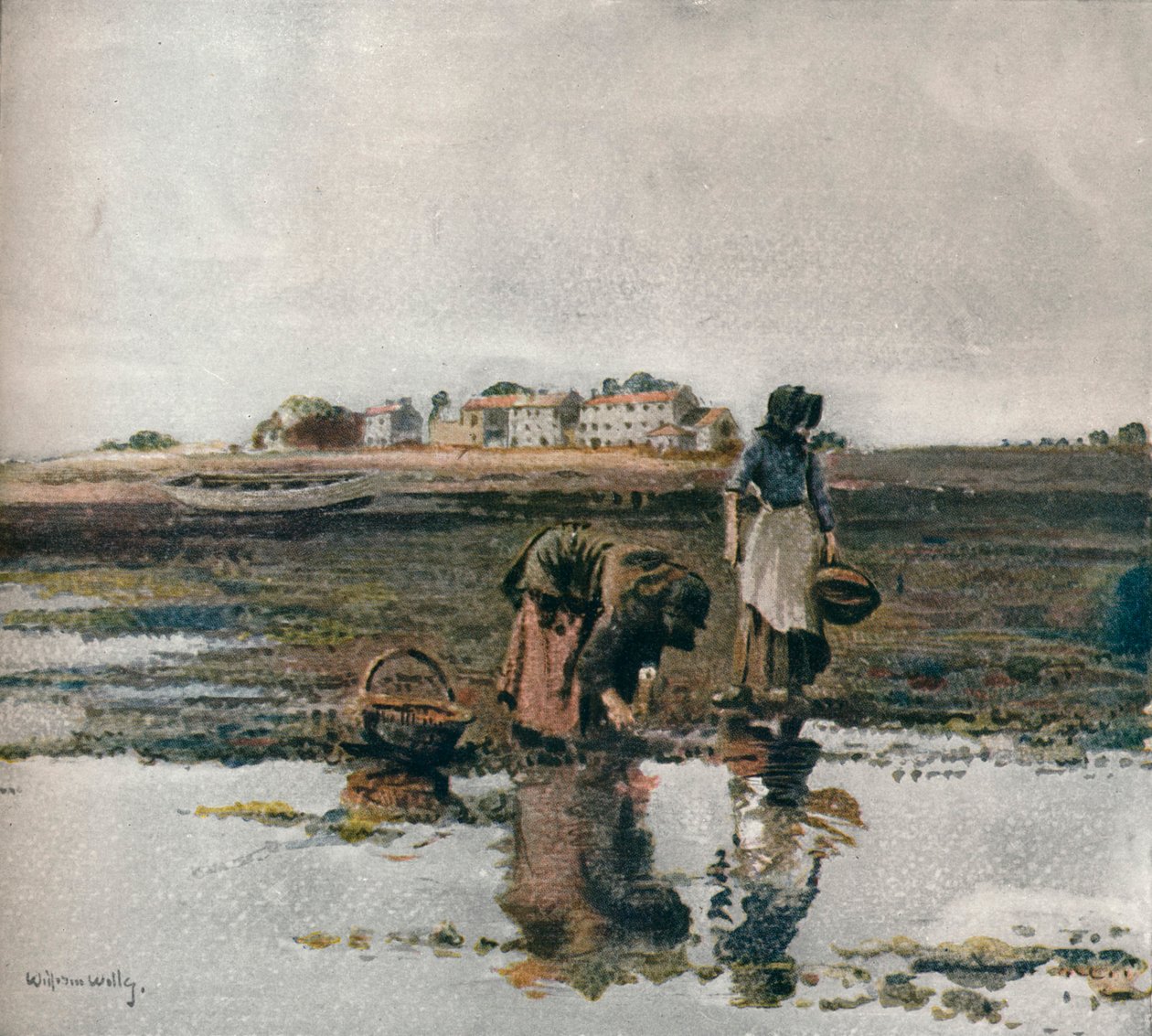 Mussel Picking by William Page Atkinson Wells