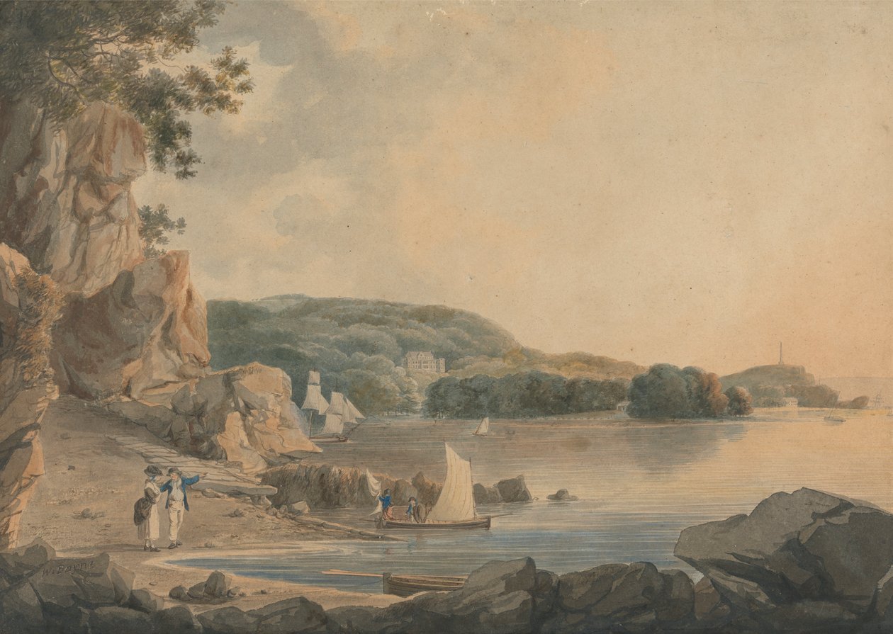 Britten Ferry, Mount Edgecombe by William Payne