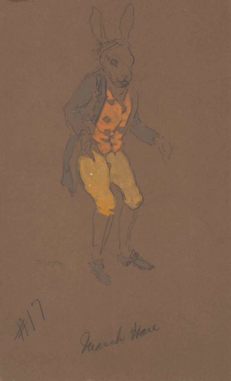 March Hare Costume Design from Alice-in-Wonderland by William Penhallow Henderson
