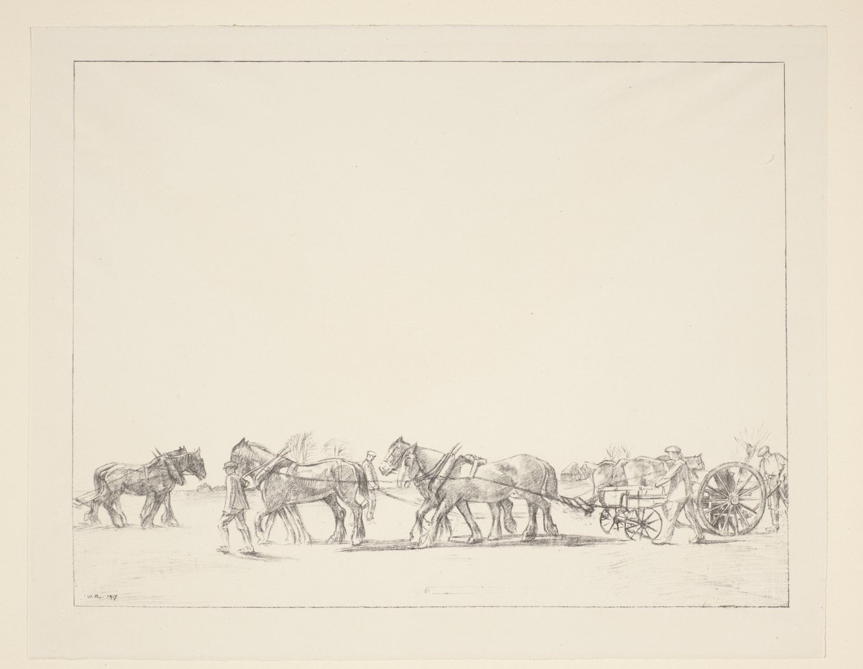 Sowing with the Help of Draft Horses by William Rothenstein