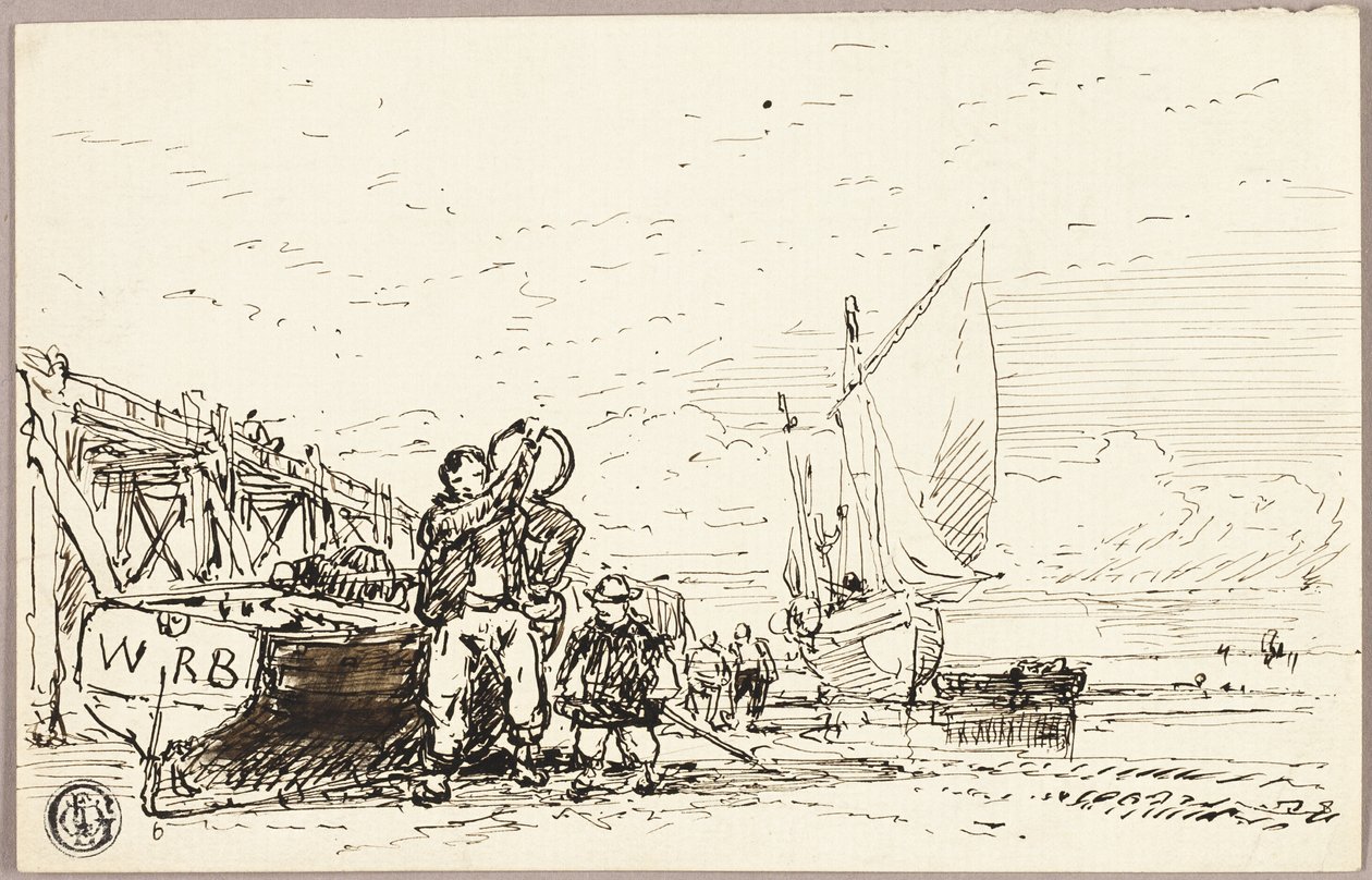 Harbor Scene by William Roxby Beverley