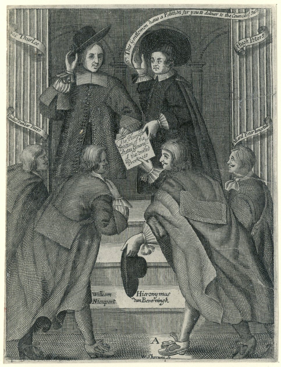 Presentation of a Petition to the English Secretary of State, ca. 1654 by William Sherwin