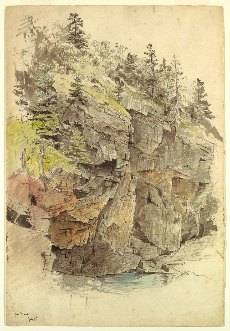 Rock Wall, Near Otter Cliffs, Mt. Desert, 1859 by William Stanley Haseltine