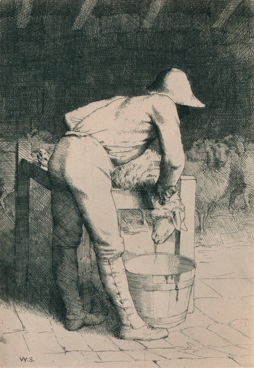 The Butcher and the Sheep, c1916 by William Strang
