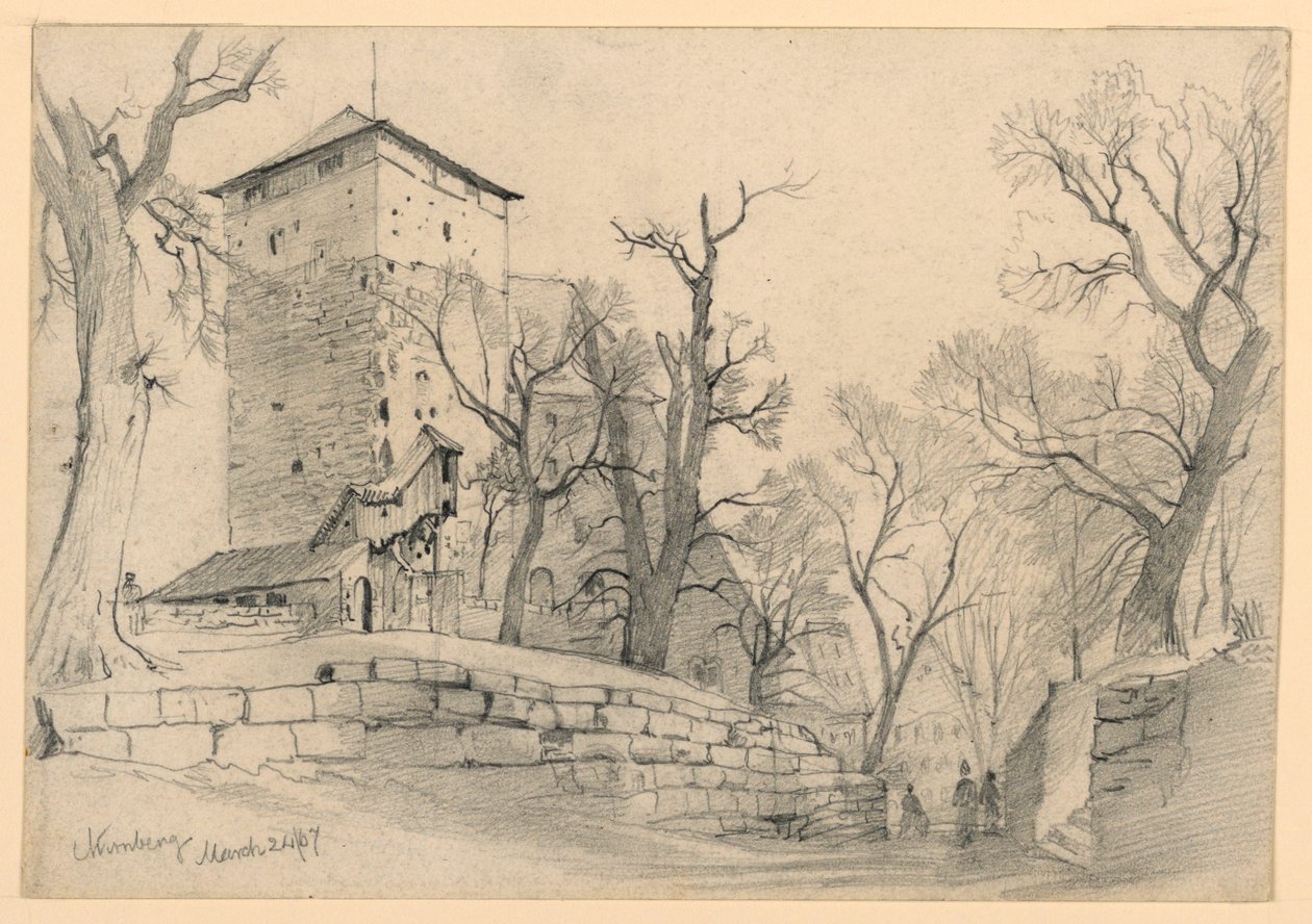 Nuremberg Castle, Germany by William Trost Richards