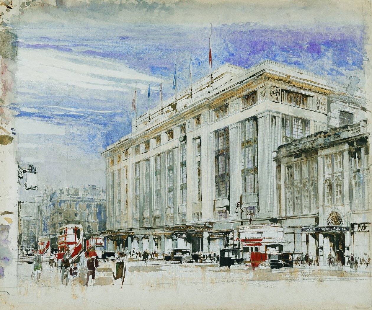 A Perspective Design for Derry and Toms, Kensington High Street by William Walcot