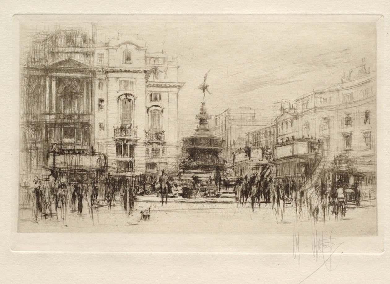 Piccadilly Circus, Looking Toward Lower Regent Street, Criterion Theatre Behind by William Walcot