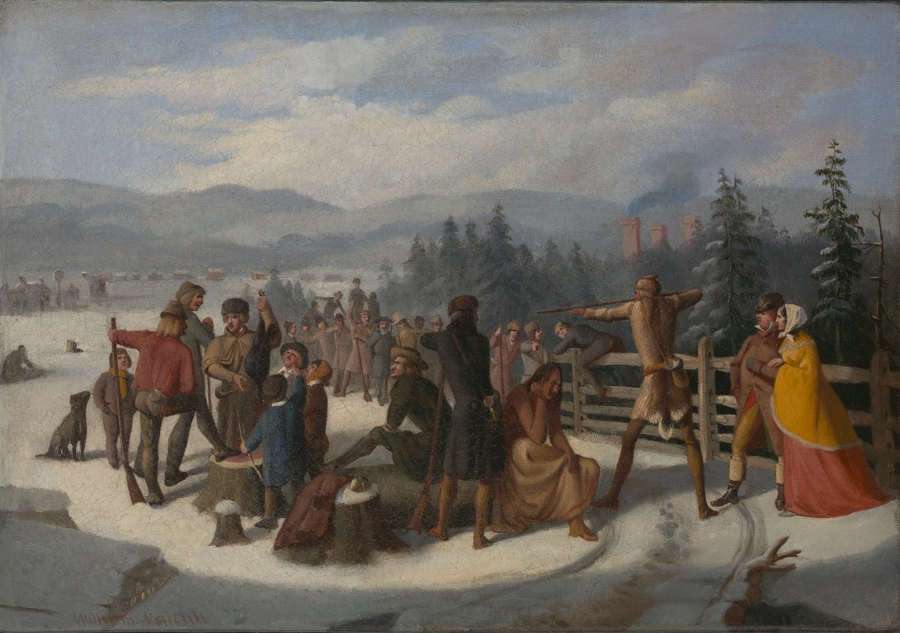 Scenes from the Pioneers by Cooper, Deerslayer at the Shooting Match by William Walcutt