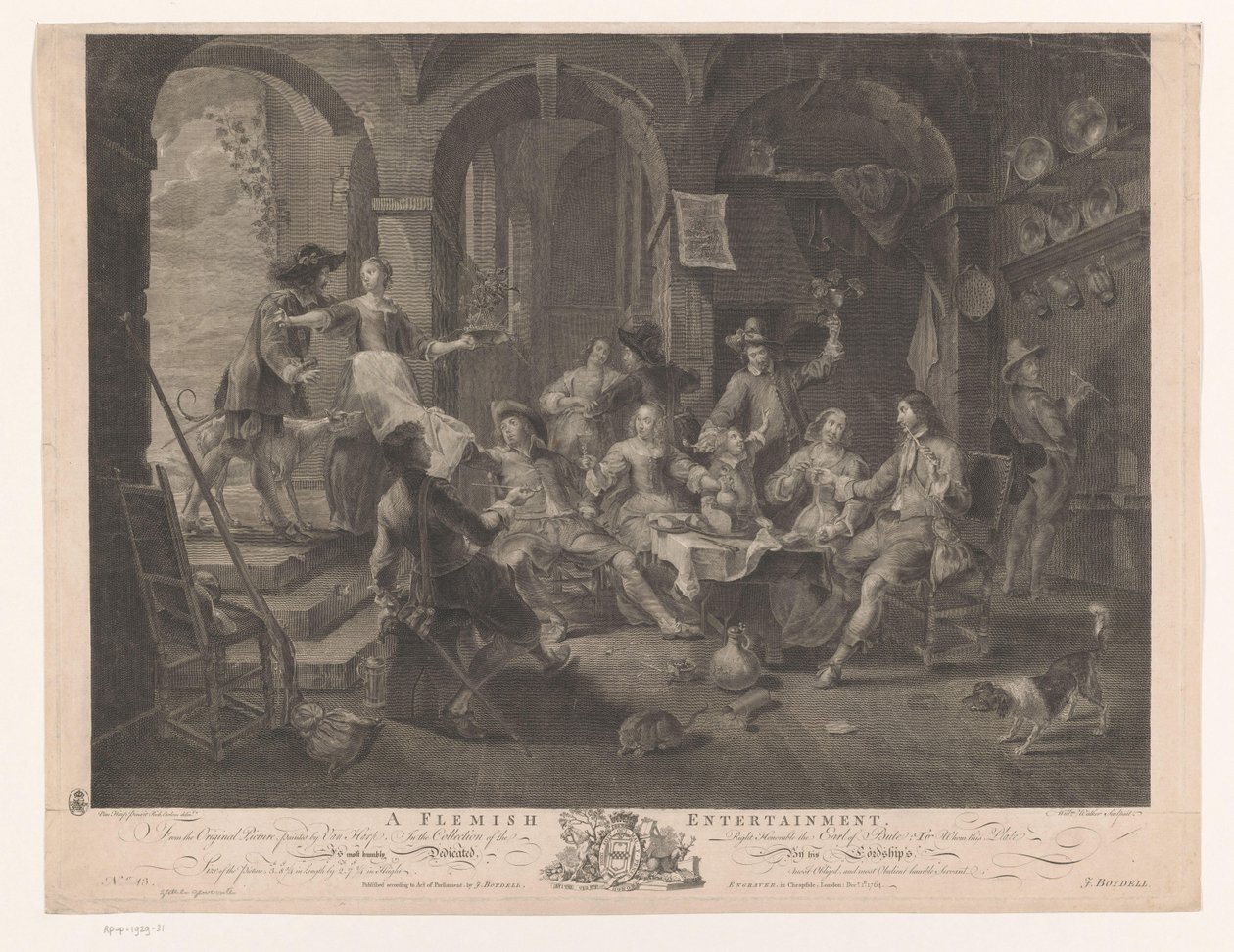 Interior with Smoking and Drinking Company by William Walker