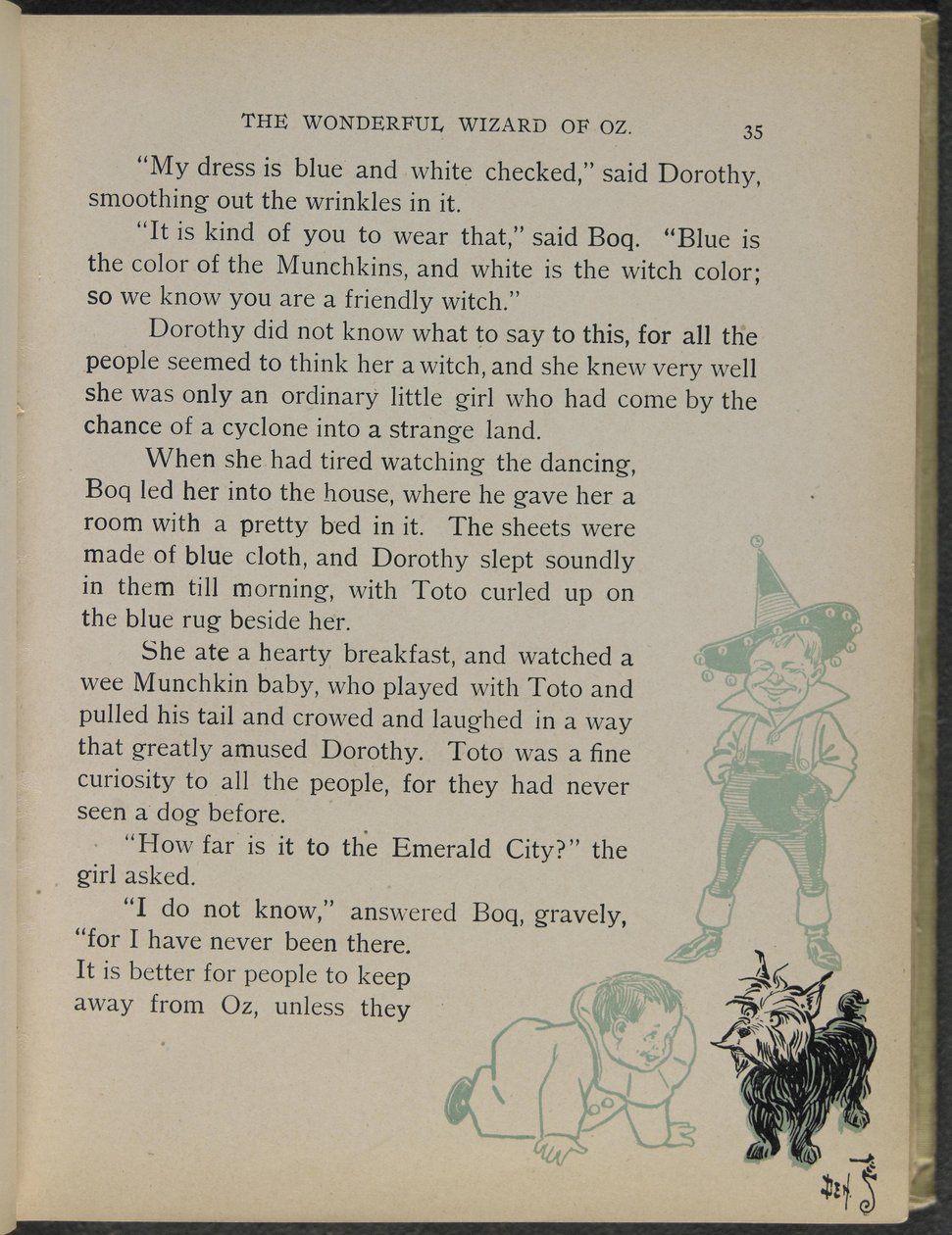 Illustration from "The Wonderful Wizard of Oz" by Lyman Frank Baum by William Wallace Denslow
