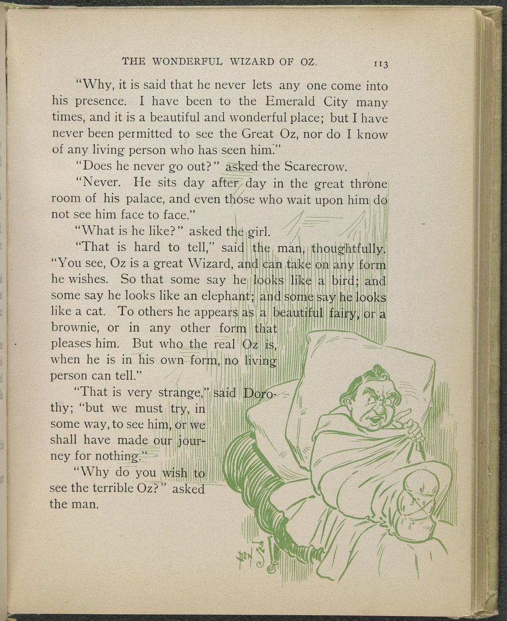 Illustration from "The Wonderful Wizard of Oz" by Lyman Frank Baum by William Wallace Denslow