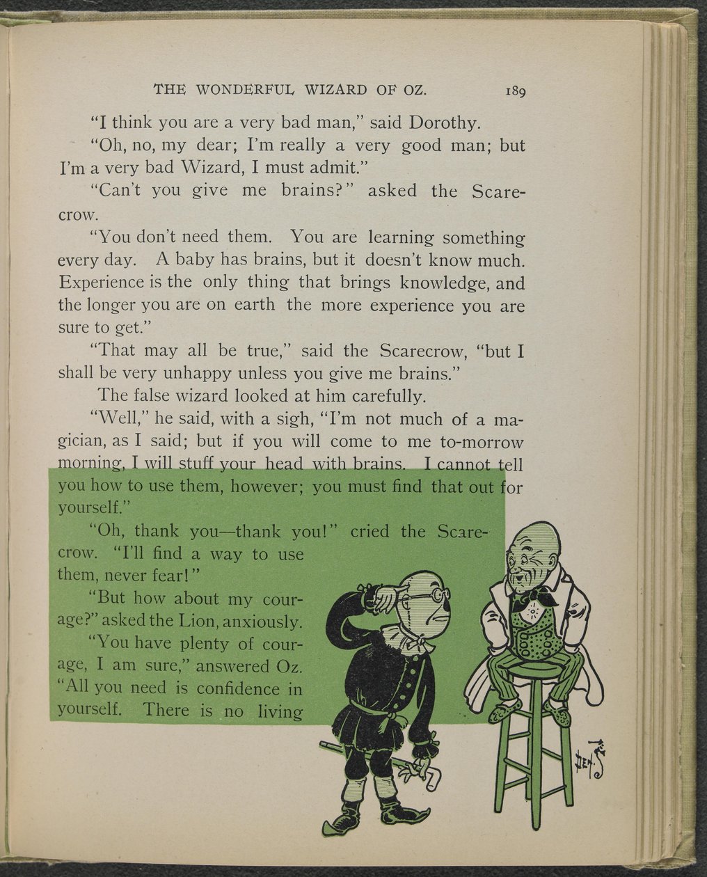 Illustration from "The Wonderful Wizard of Oz" by William Wallace Denslow