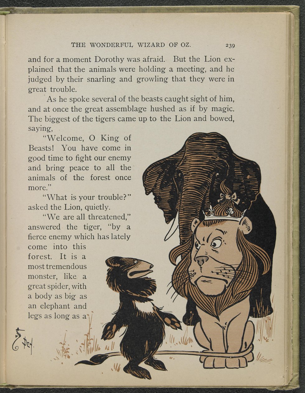 Illustration from "The Wonderful Wizard of Oz" by William Wallace Denslow