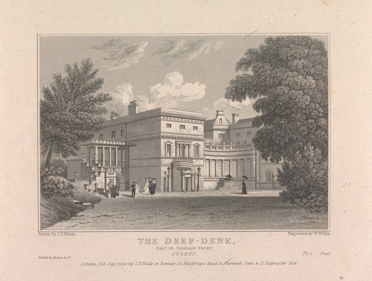 Deep-Dene, East or Carriage Front, Surrey by William Wallis
