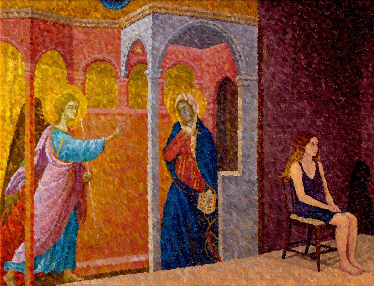 Annunciation with Seated Girl by William Wilkins