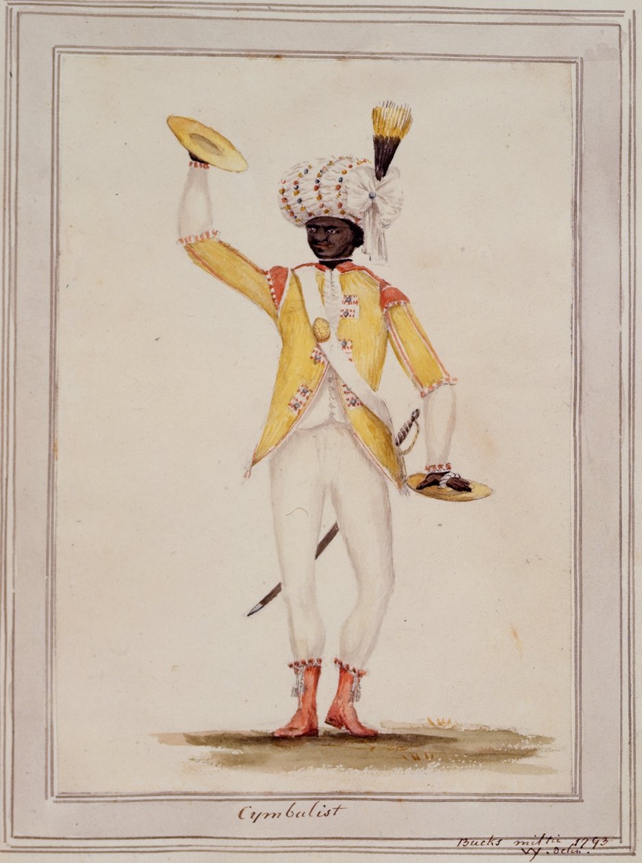 A Cymbalist, from Sir William Young's 'Drawings of Uniforms of the ...