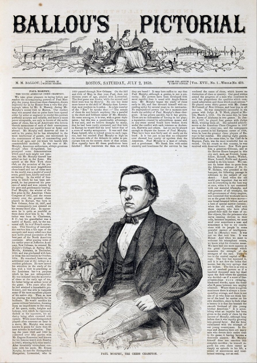 Paul Morphy, the Chess Champion by Winslow Homer