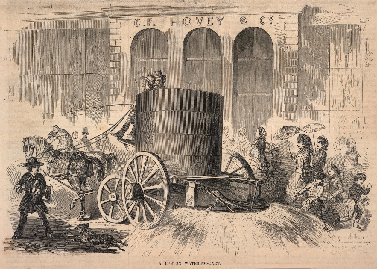 A Boston Watering-Cart, from Ballou