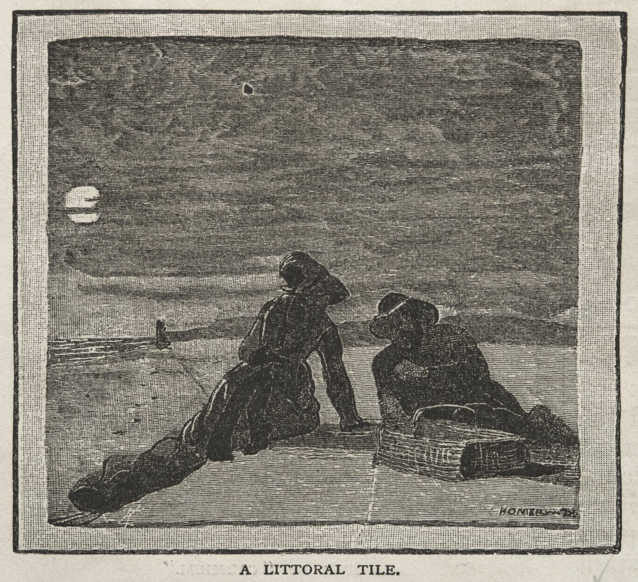 A Littoral Tile by Winslow Homer