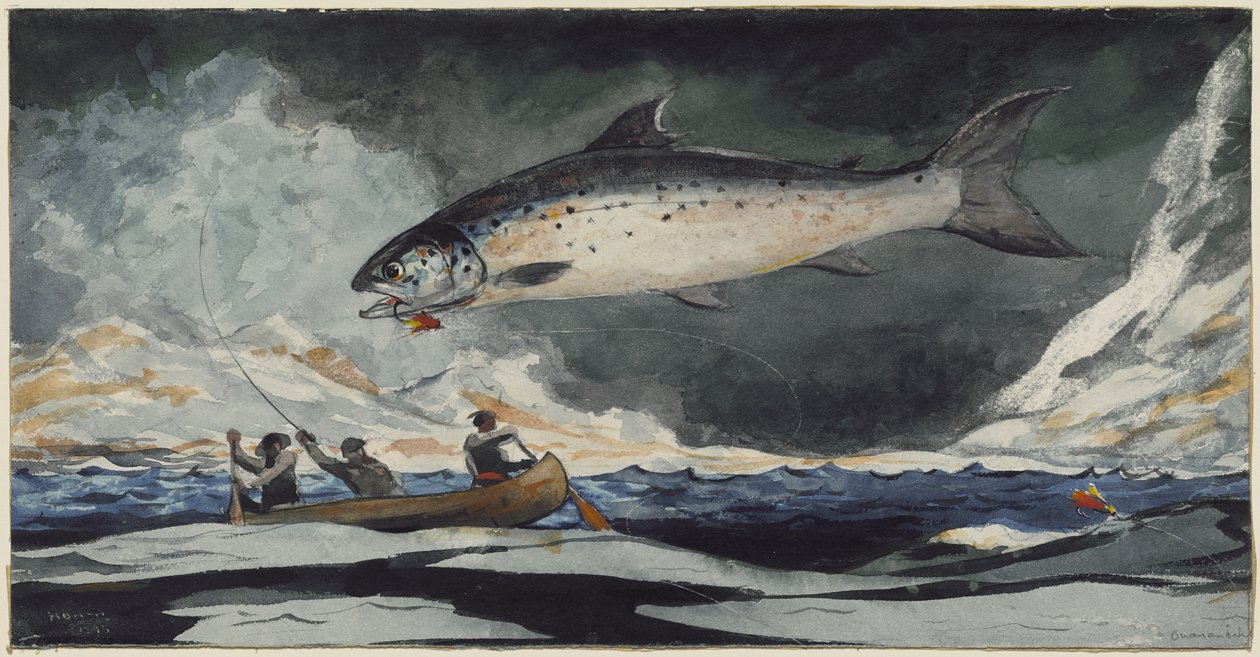 A Good Pool, Saguenay River by Winslow Homer