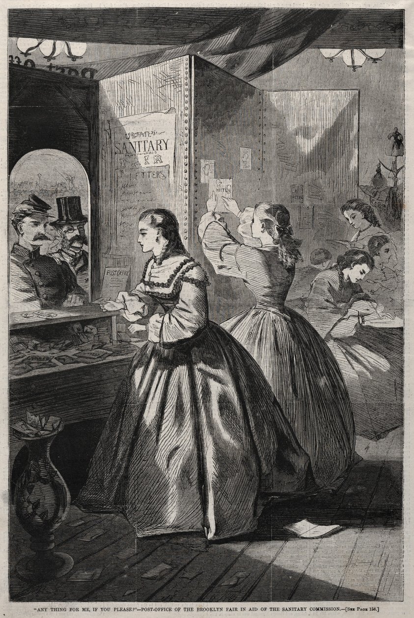 Any Thing for Me, If You Please - Post-Office of the Brooklyn Fair in Aid by Winslow Homer