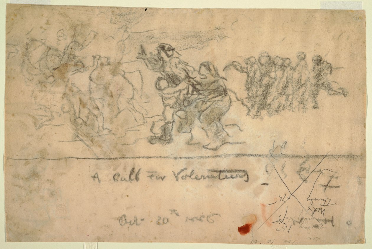 A Call for Volunteers, October 20, 1886 by Winslow Homer