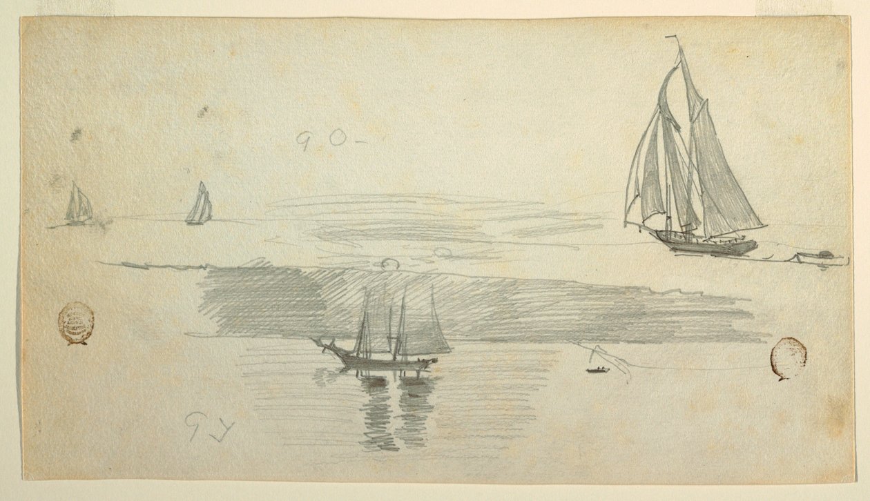 Four Schooners, possibly 1880 by Winslow Homer