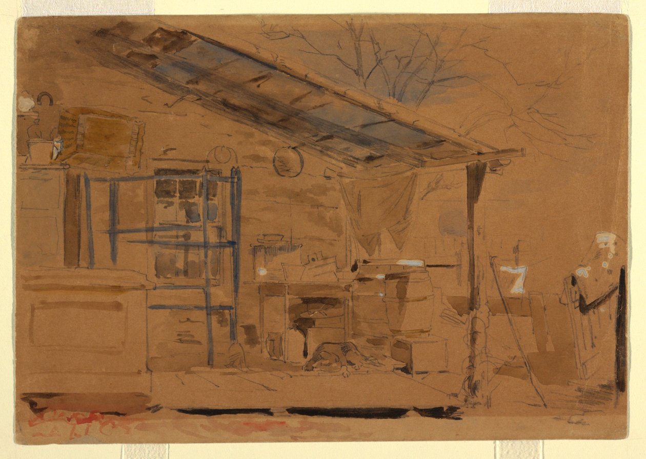House with a Porch, ca. 1858-60 by Winslow Homer
