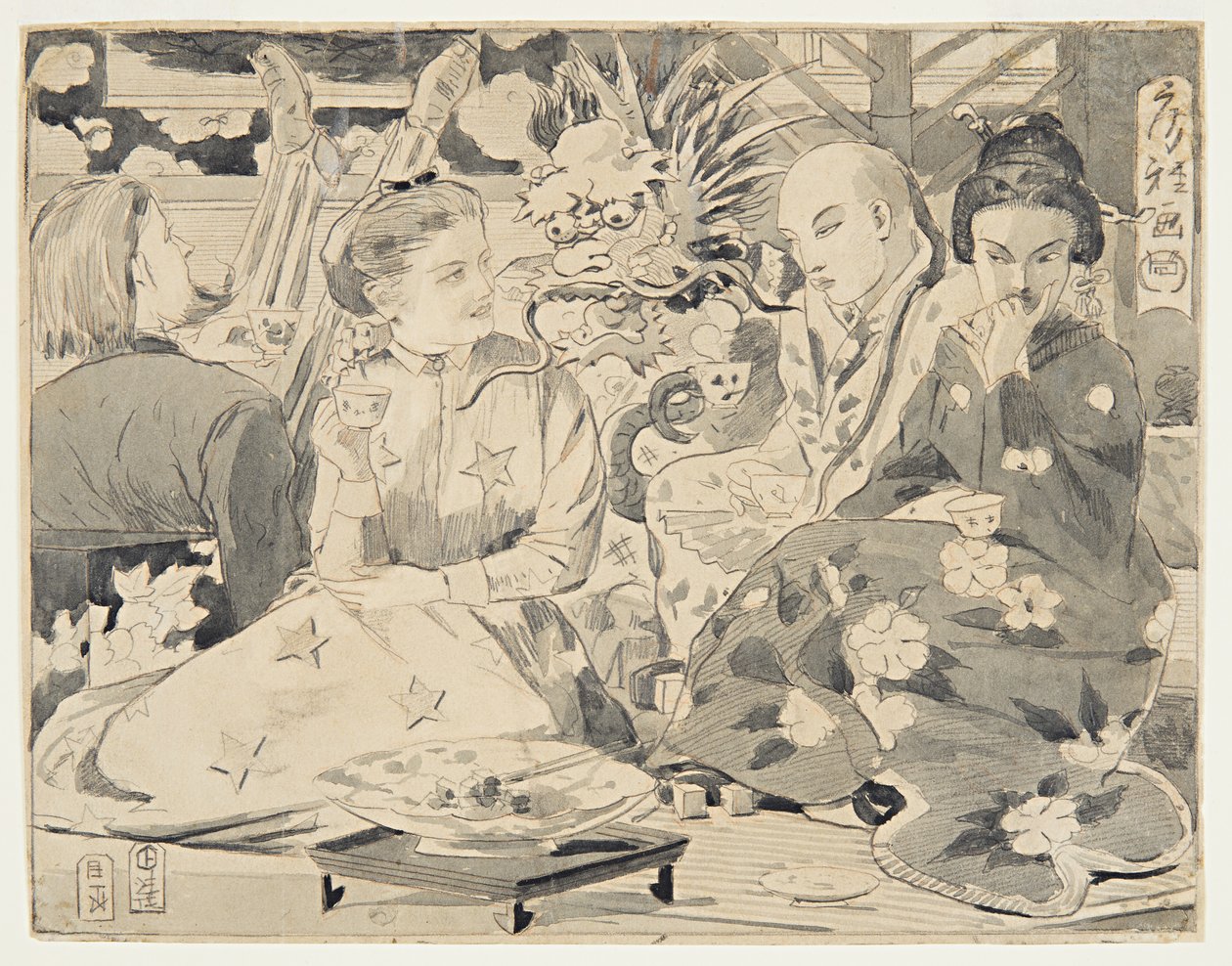 International Tea Party, ca. 1867 by Winslow Homer