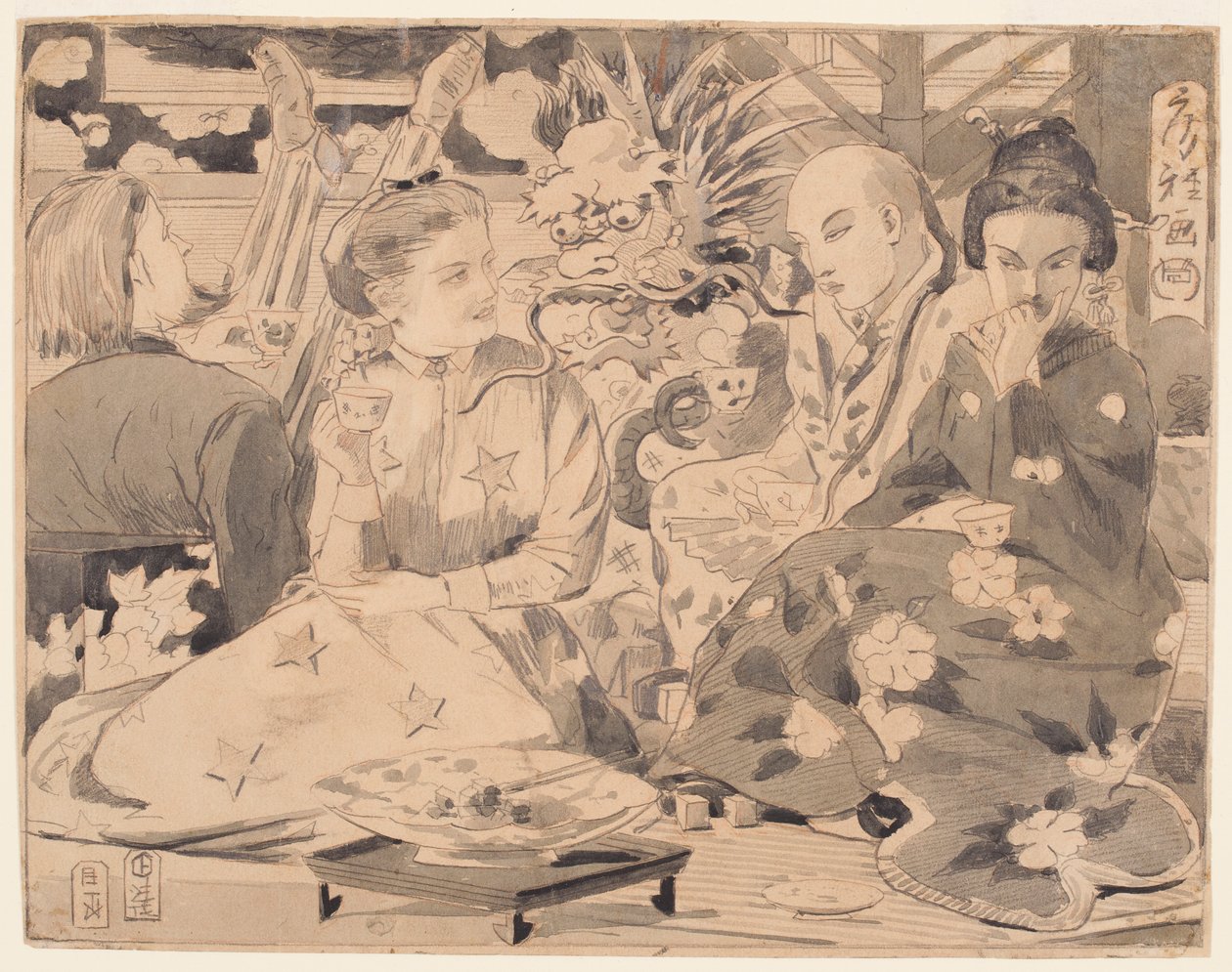 International Tea Party, ca. 1867 by Winslow Homer