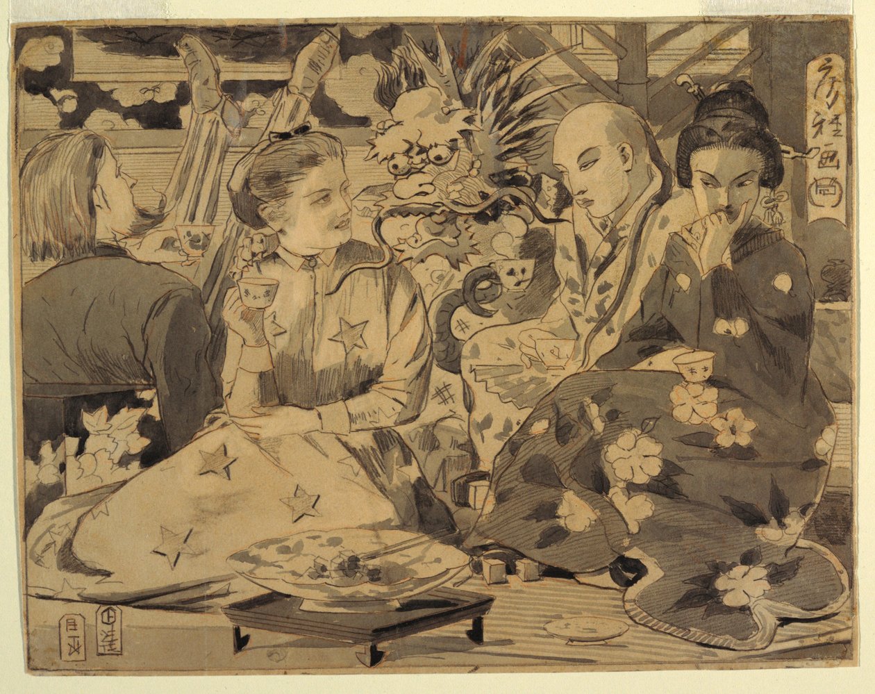 International Tea Party, ca. 1867 by Winslow Homer