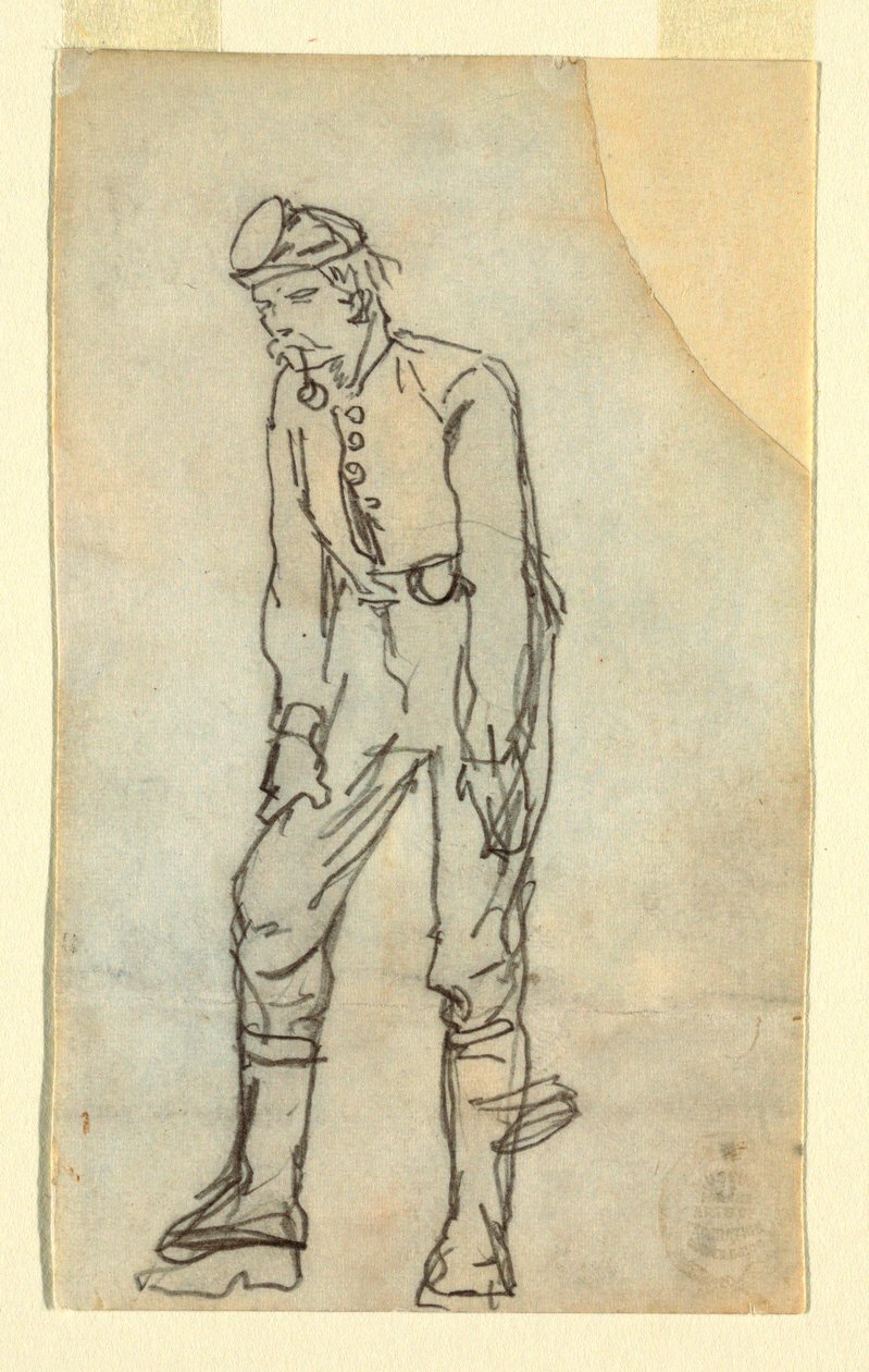 Soldier With Pipe in His Mouth, 1862 by Winslow Homer
