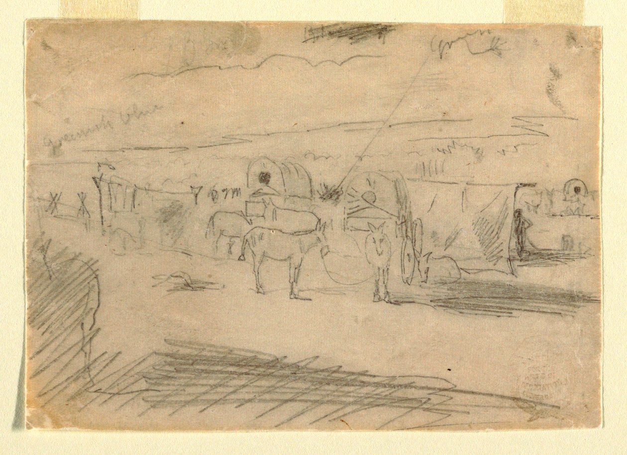 Train of Army Wagons, 1862 by Winslow Homer