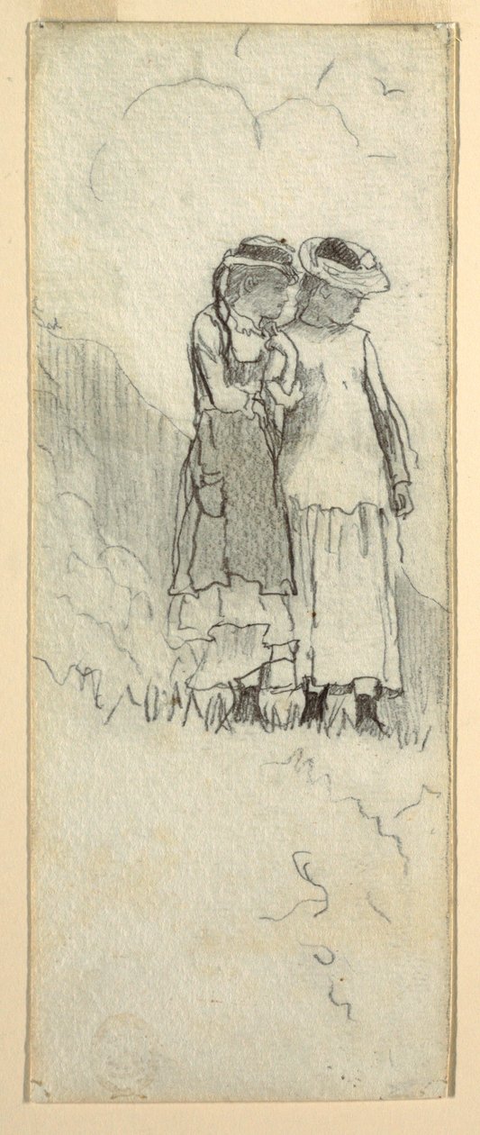 Two Young Girls in a Field, 1879 by Winslow Homer