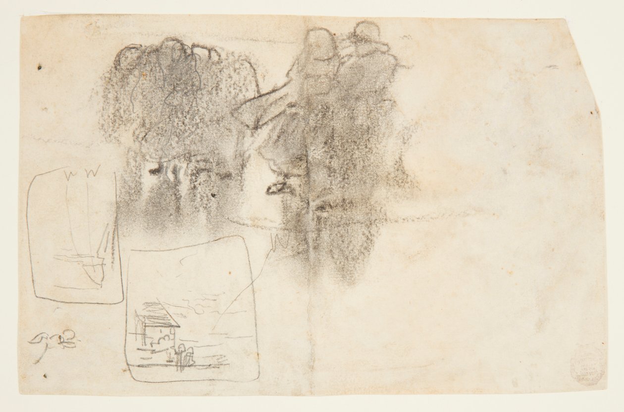 Figures in Lee of Building with Ocean Beyond, Cullercoats, England by Winslow Homer