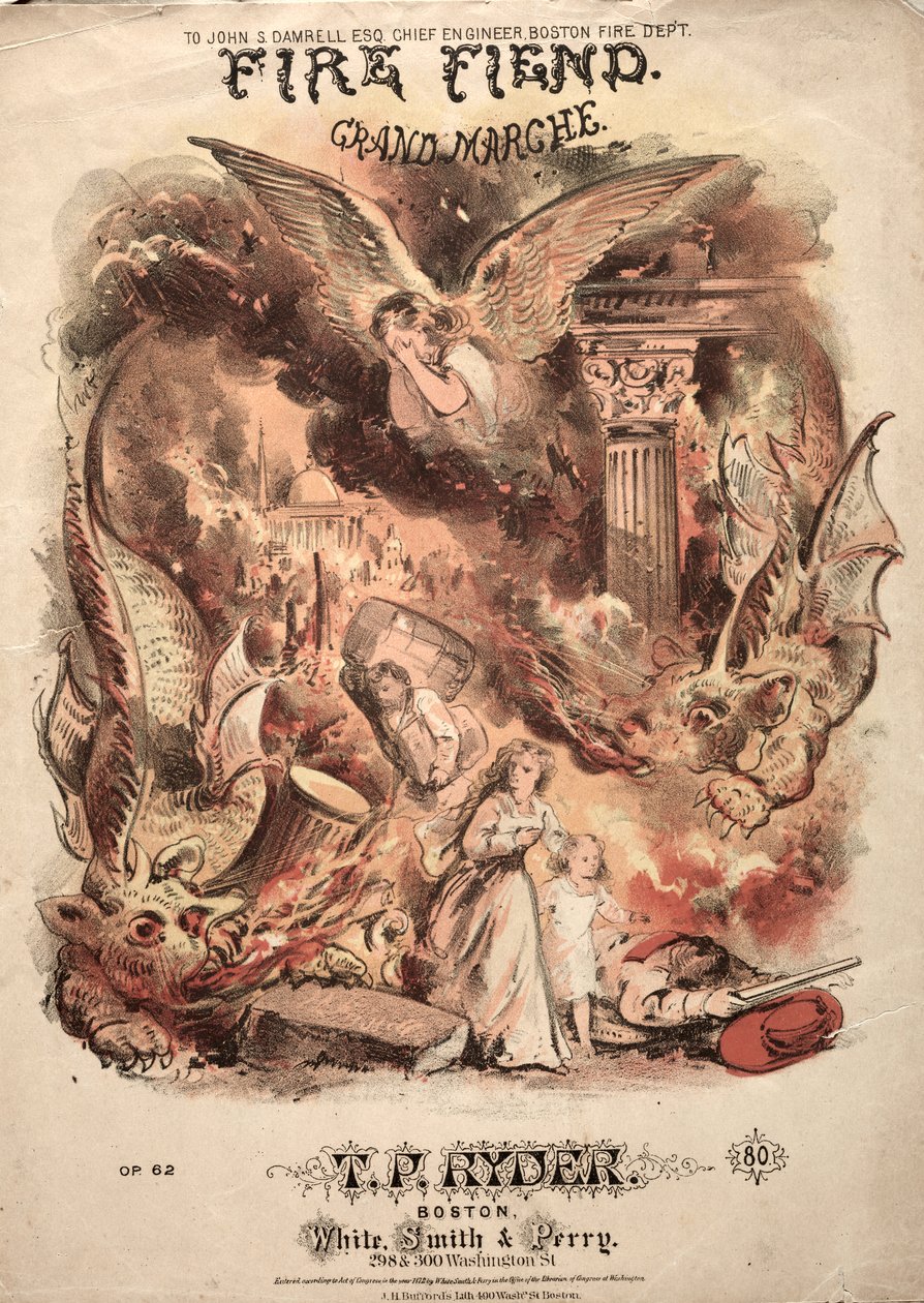 Fire Fiend - Sheet Music Cover by Winslow Homer