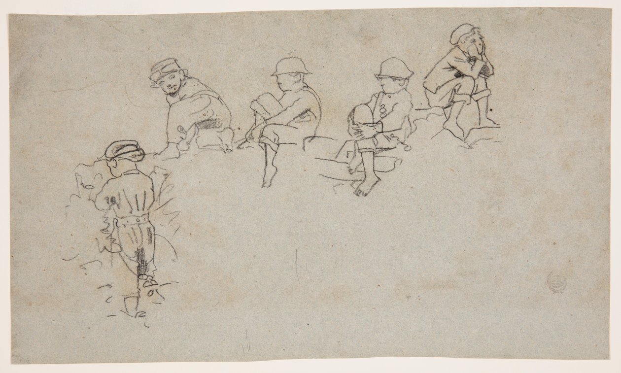 Five Sketches of Young Boys by Winslow Homer