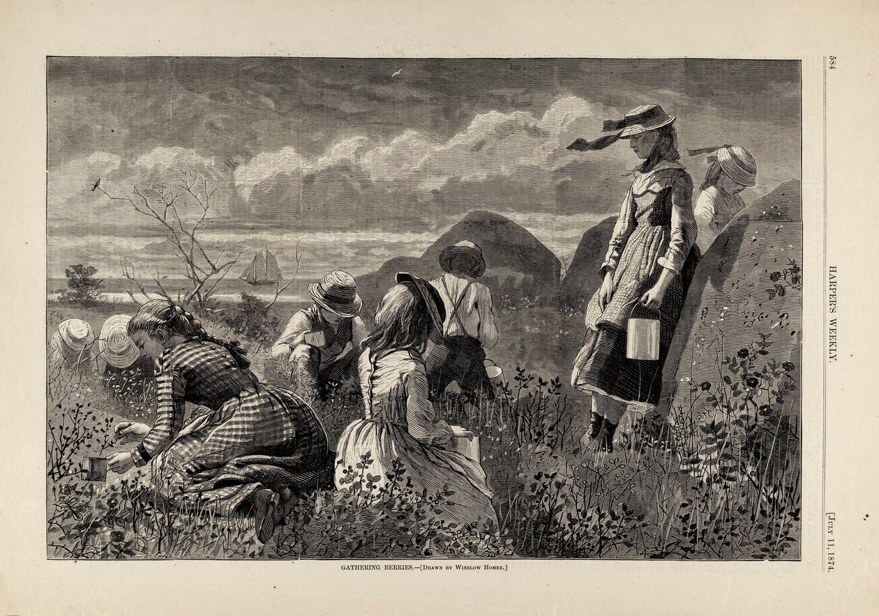 Gathering Berries by Winslow Homer
