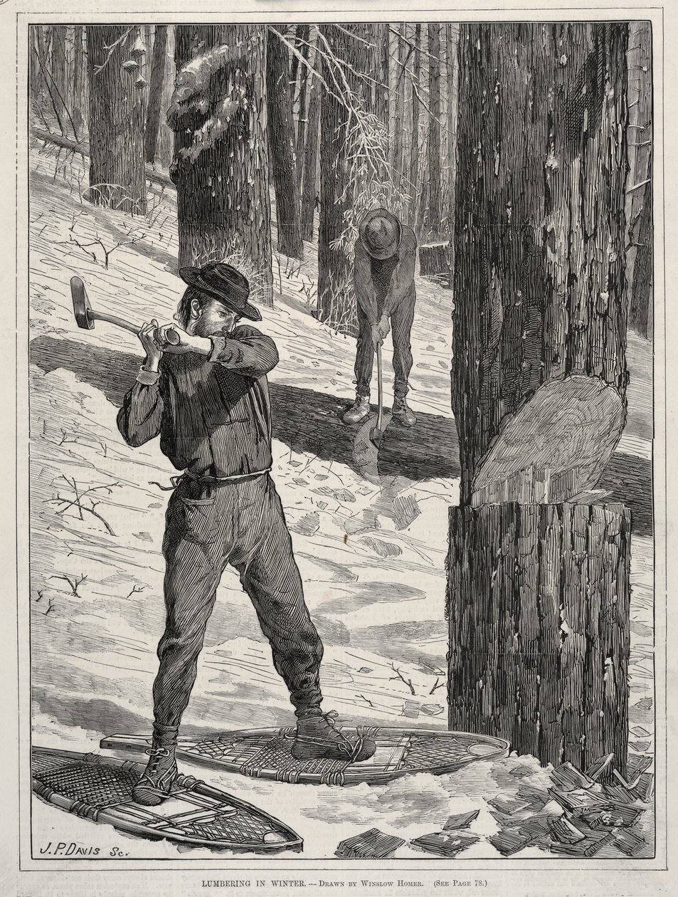 Lumbering in Winter by Winslow Homer