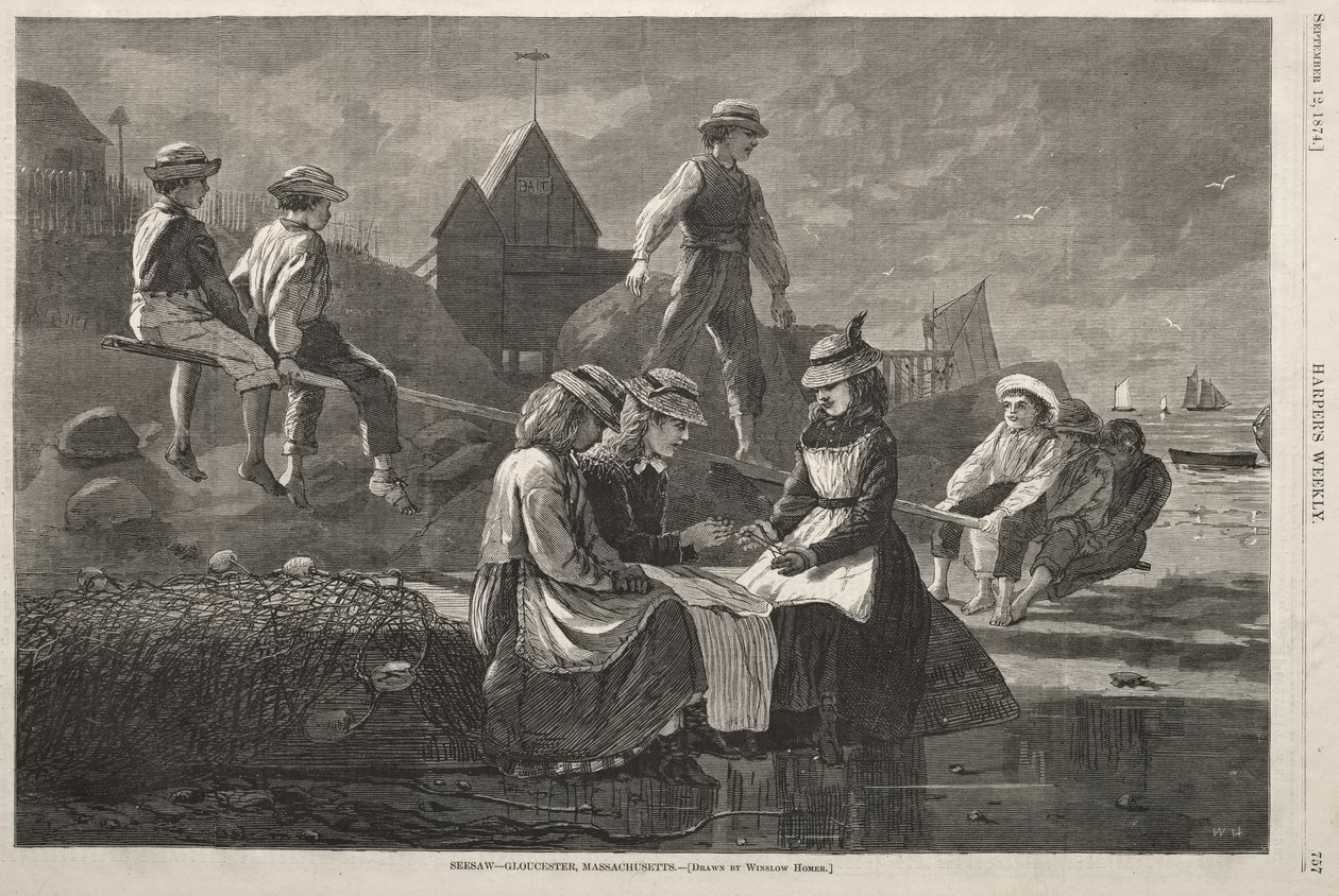 See Saw - Gloucester, Massachusetts by Winslow Homer