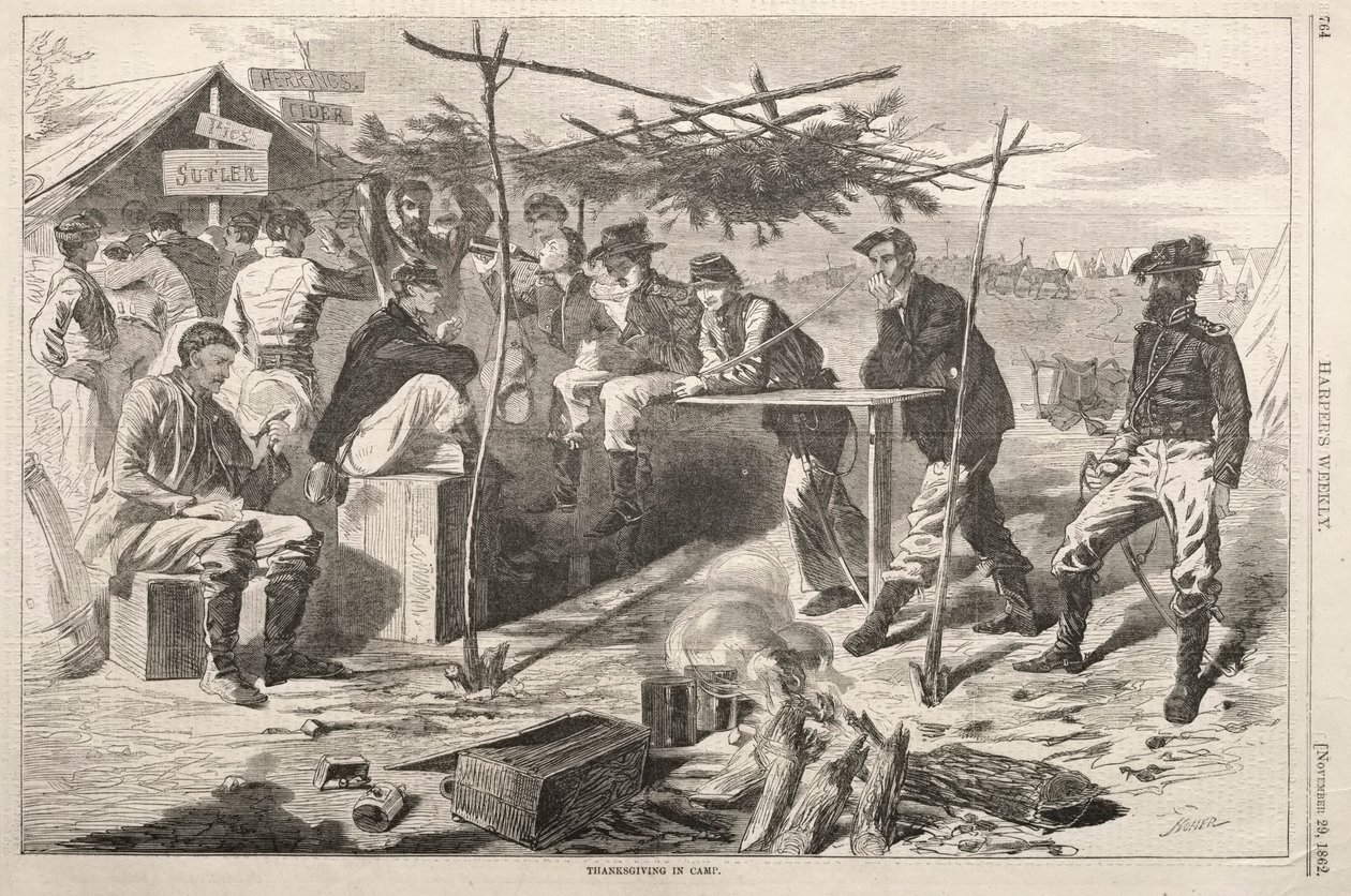 Thanksgiving in Camp, 1862 by Winslow Homer