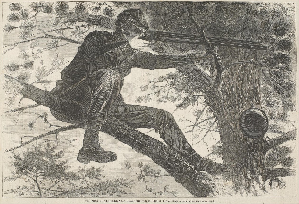 The Army of the Potomac--A Sharp-Shooter on Picket Duty by Winslow Homer