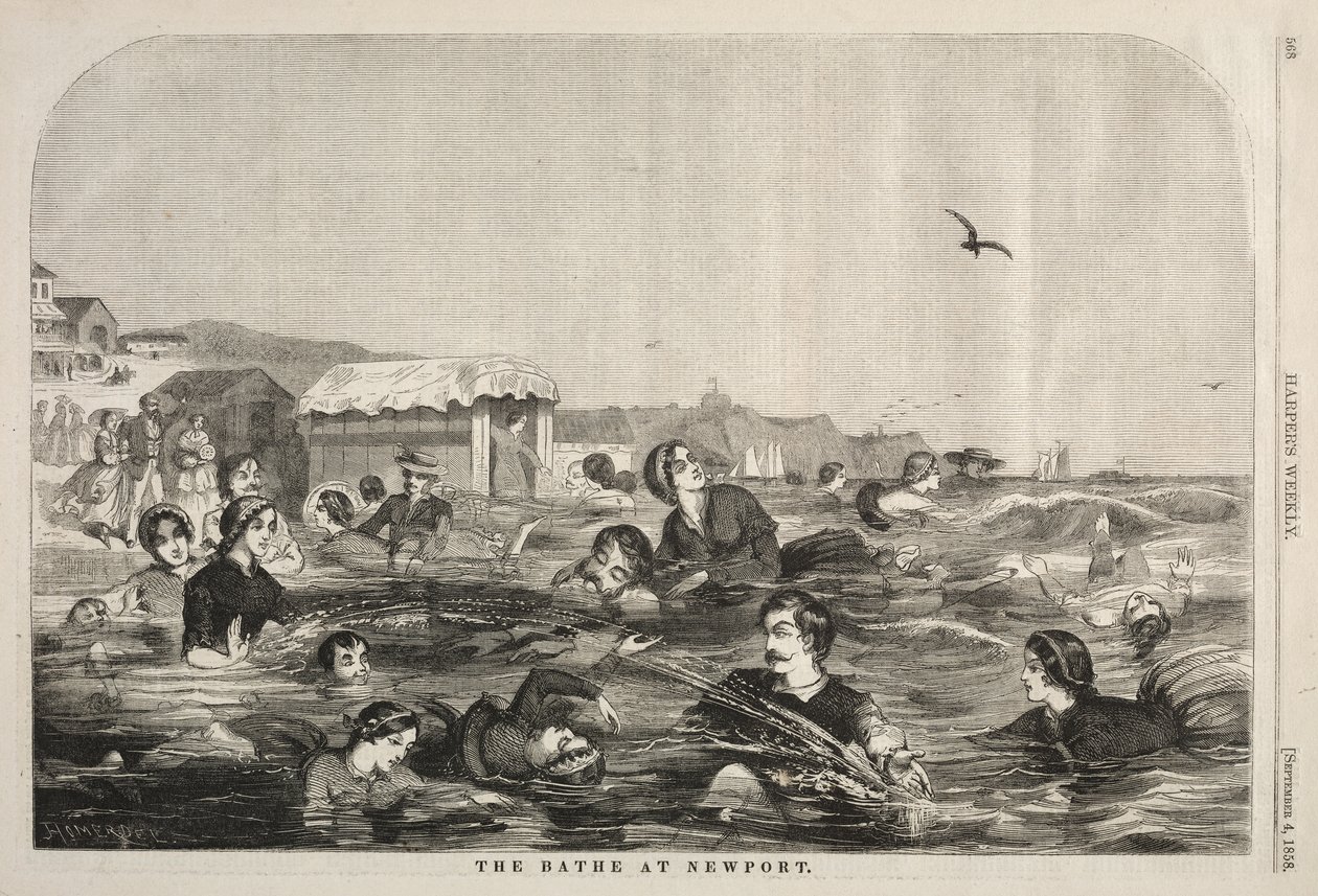 The Baths at Newport by Winslow Homer