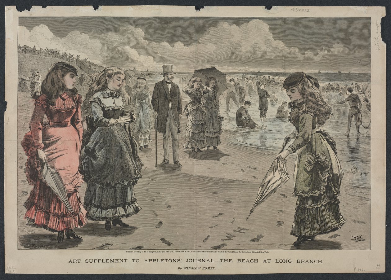 The Beach at Long Branch by Winslow Homer