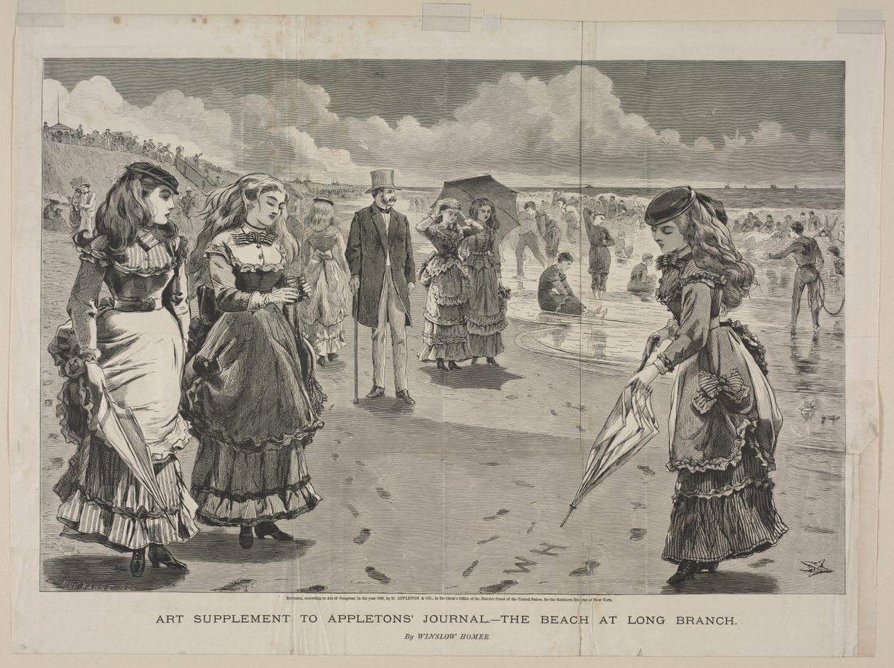 The Beach at Long Branch by Winslow Homer