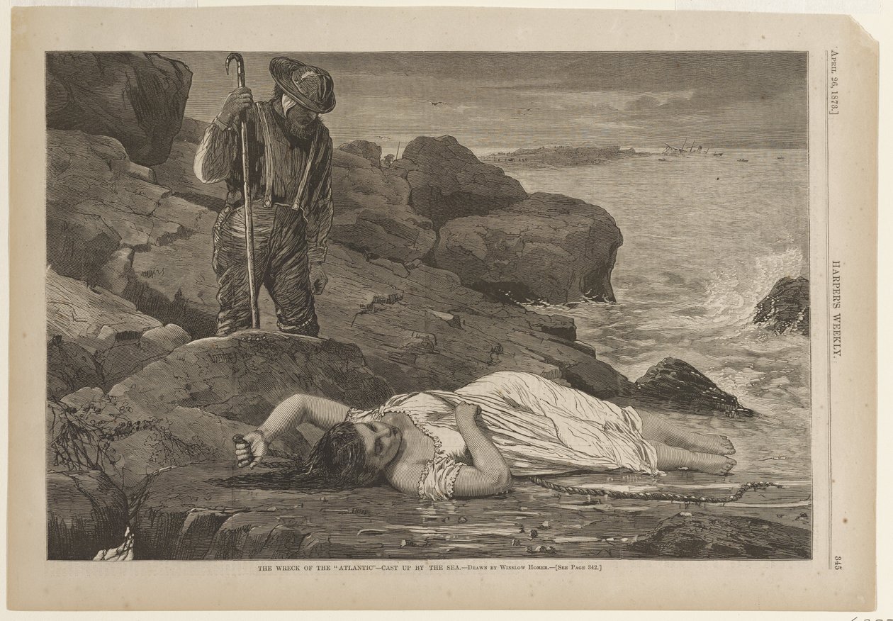 The Wreck of the Atlantic - Cast Up By the Sea by Winslow Homer