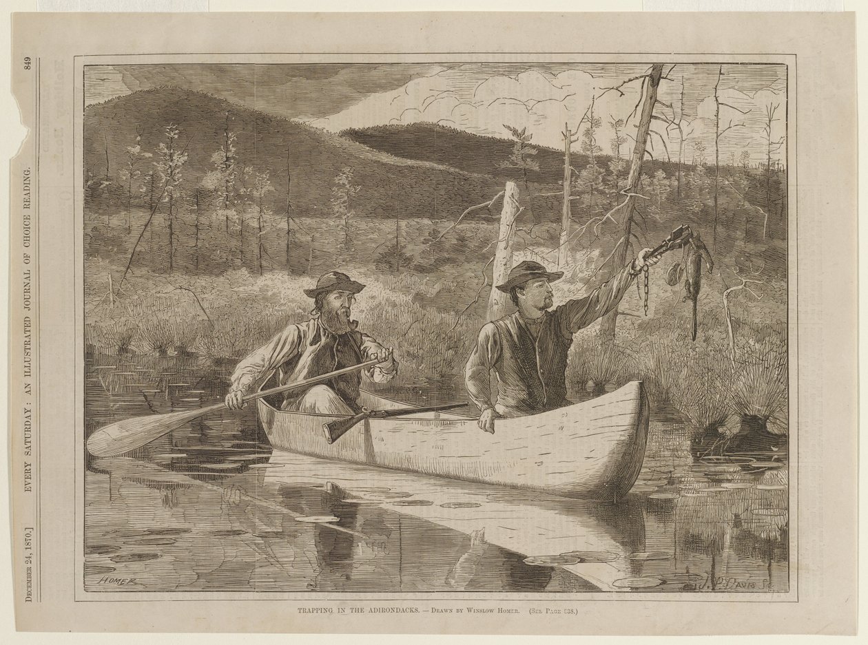 Trapping in the Adirondacks by Winslow Homer