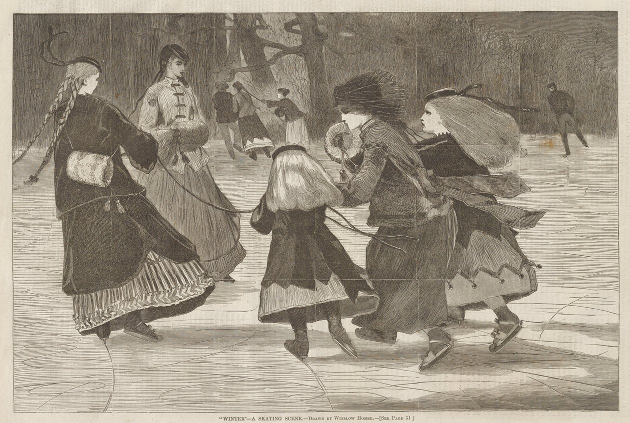 Winter - A Skating Scene by Winslow Homer